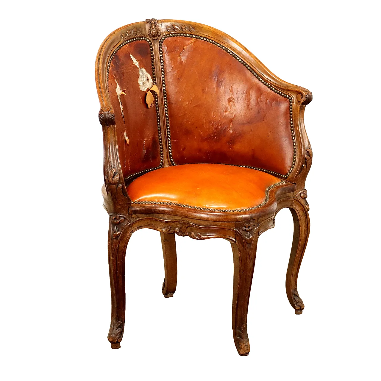 Sedia da conversazione in faggio e tessuto, '700 1