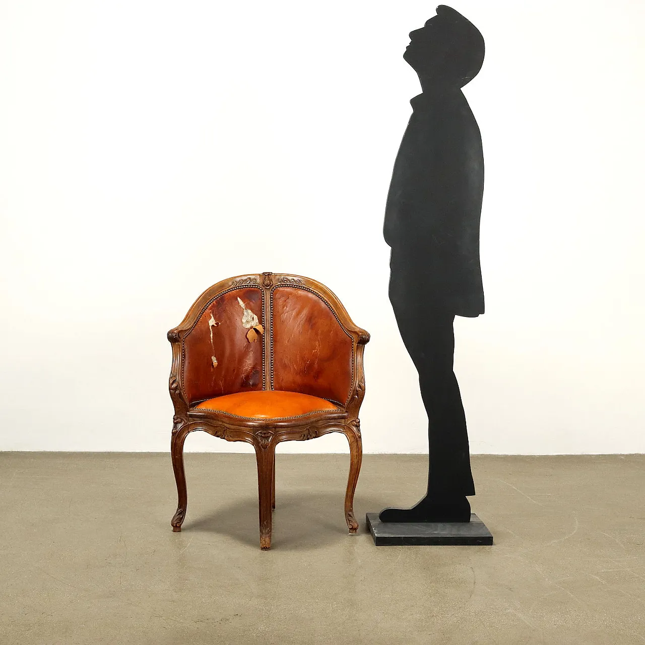 Sedia da conversazione in faggio e tessuto, '700 2