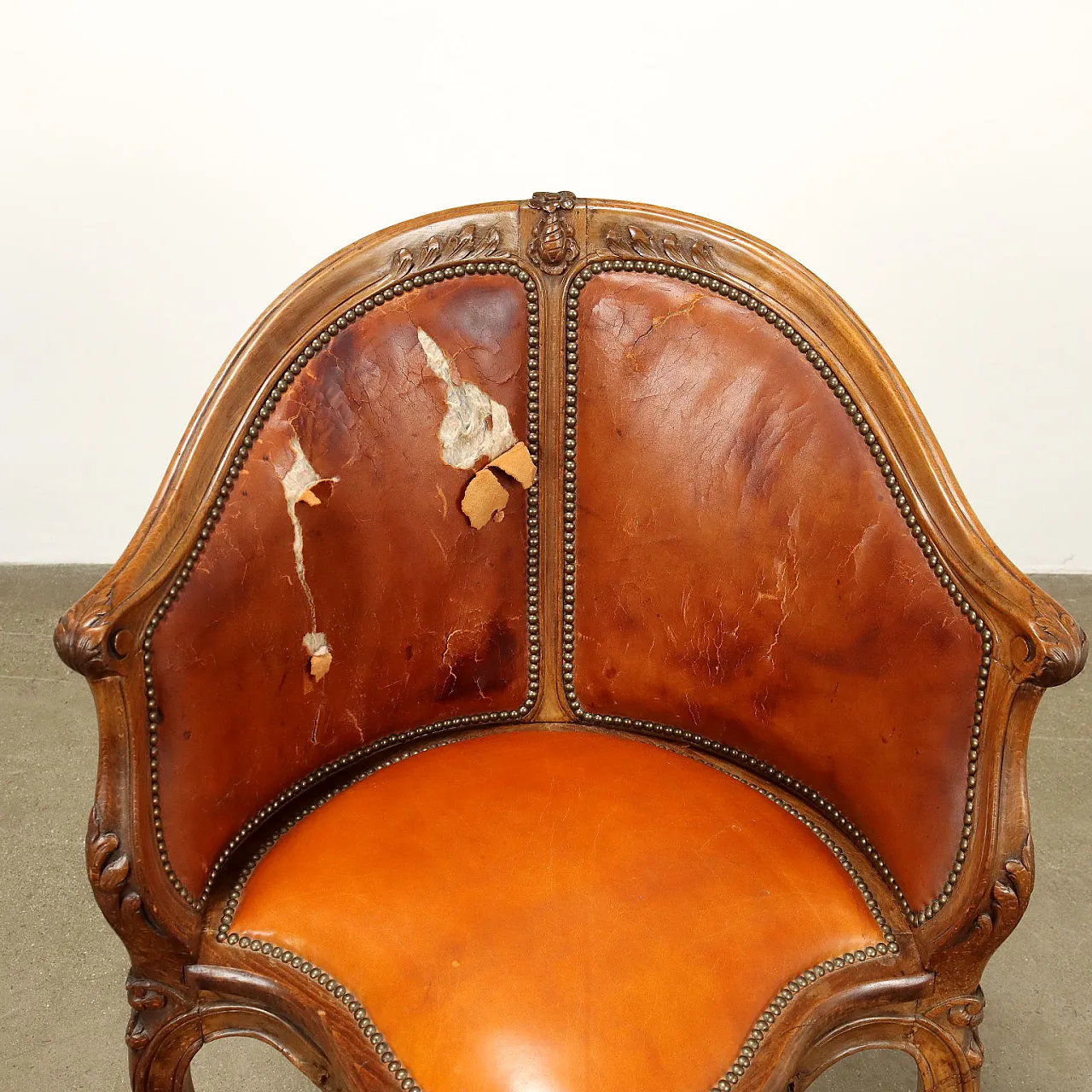 Sedia da conversazione in faggio e tessuto, '700 3