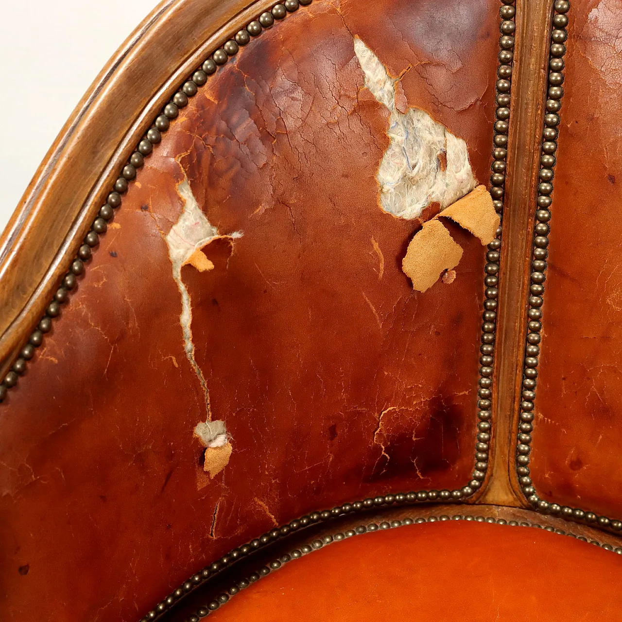 Sedia da conversazione in faggio e tessuto, '700 4