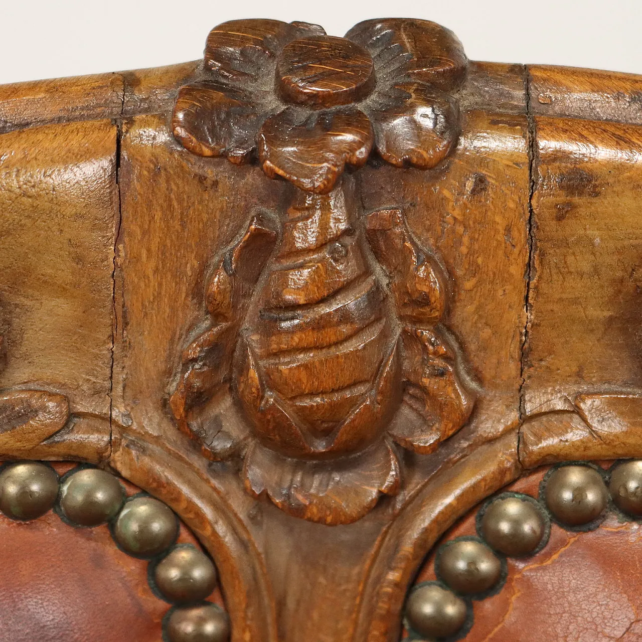 Sedia da conversazione in faggio e tessuto, '700 6