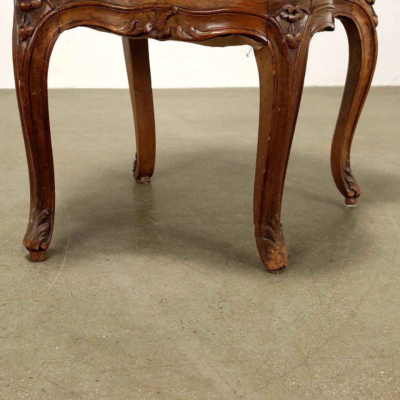 Sedia da conversazione in faggio e tessuto, '700 7