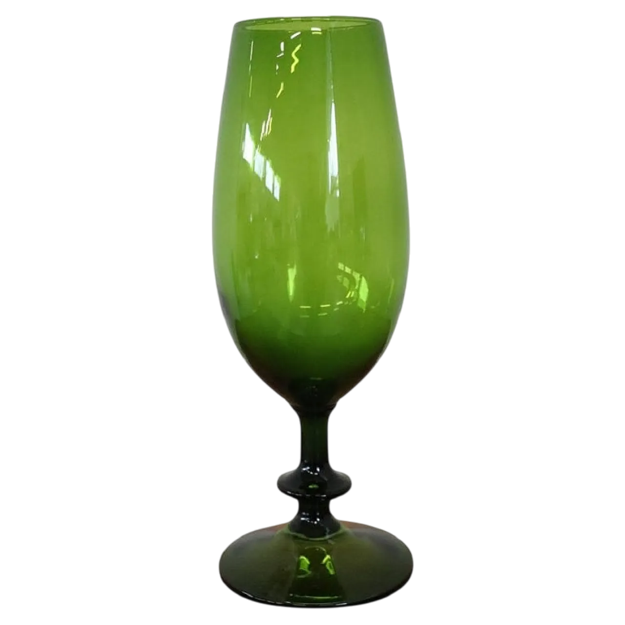 Vaso in vetro verde di Empoli, anni '60 8