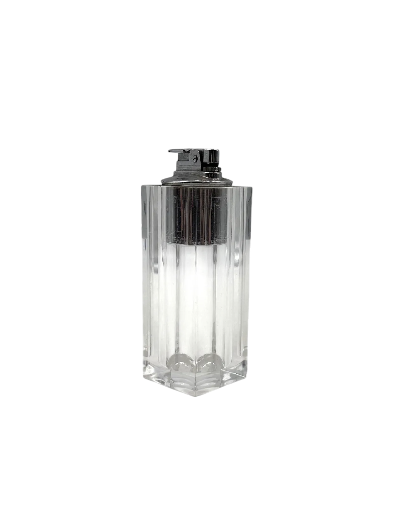 Clear Lucite Table Lightter, Italy 1970s 10