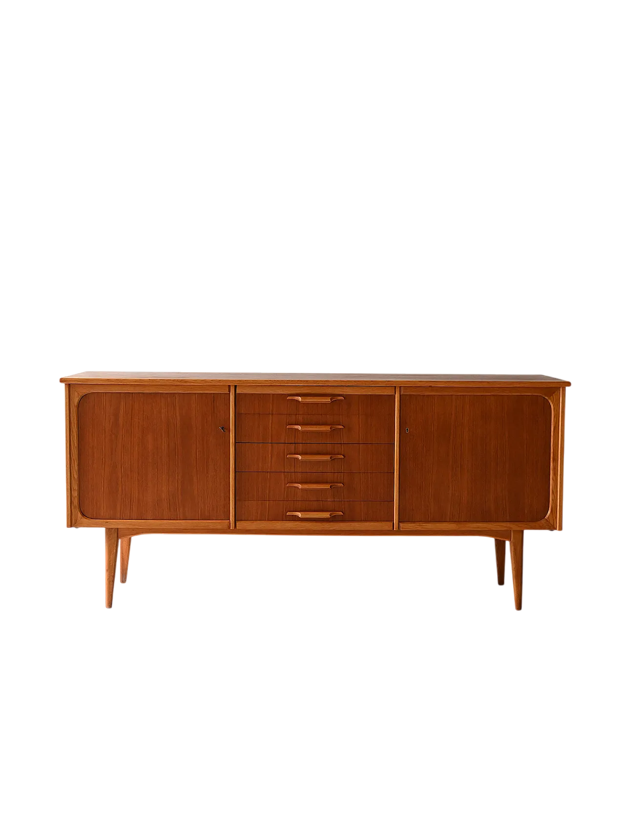 Scandinavian Sideboard 1950s in Teak and Rovere 9