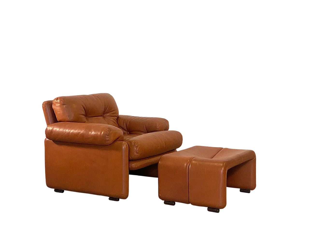 Poltrona con pouf mod. Coronado di Tobia Scarpa per B&B anni 70 24