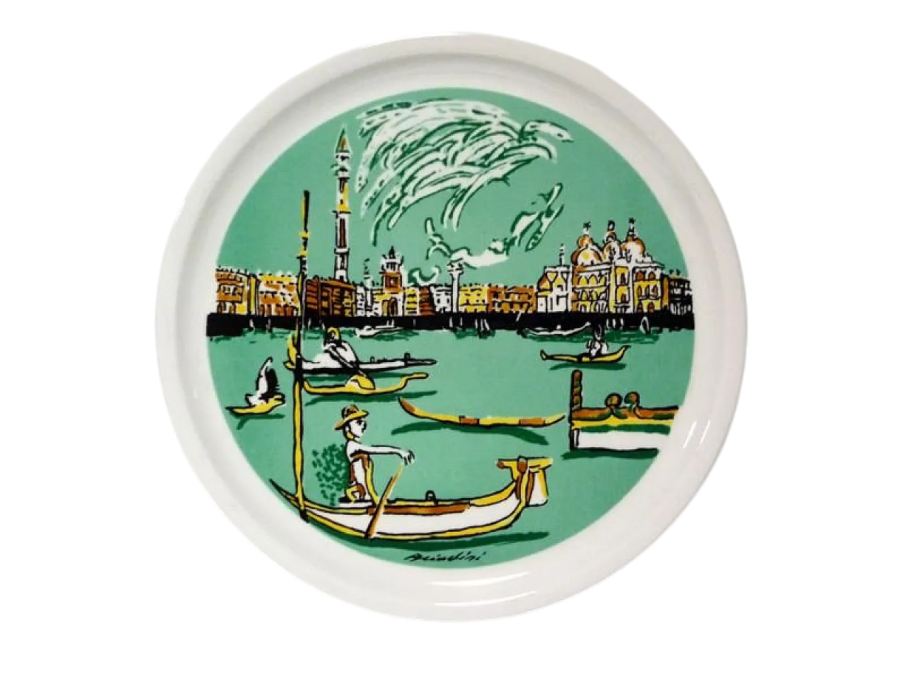 Piatto di Remo Brindisi per Centro D'Arte Mercurio, anni '70 5