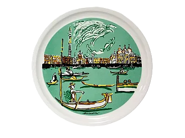 Piatto di Remo Brindisi per Centro D'Arte Mercurio, anni '70