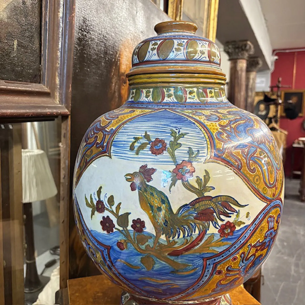 Grande vaso Potiche Liberty Santarelli Gualto Tadino, 1920 3