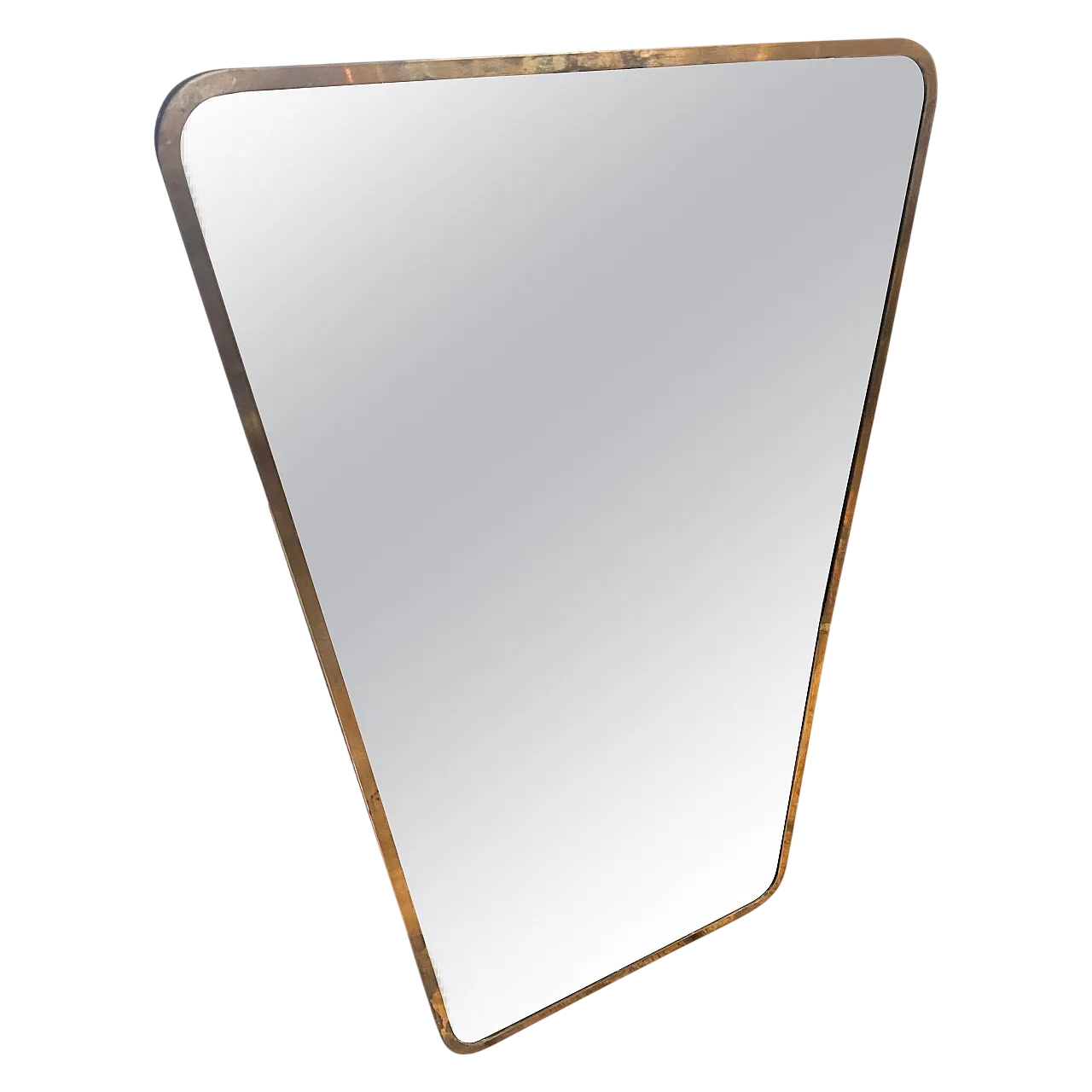 Specchio da parete in ottone di Gio Ponti, anni '50 11