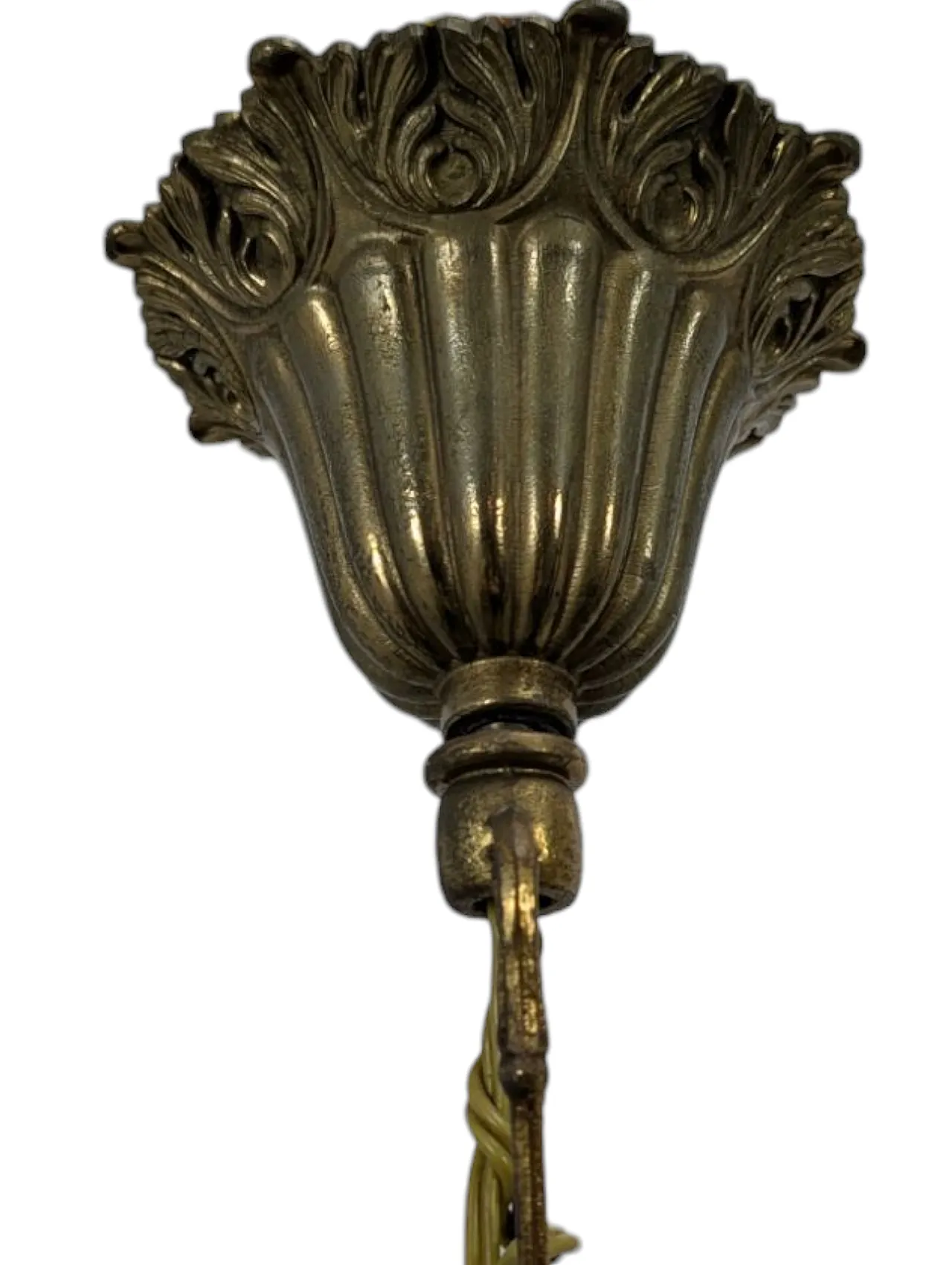 Brass chandelier with 12 lights, 50s 7