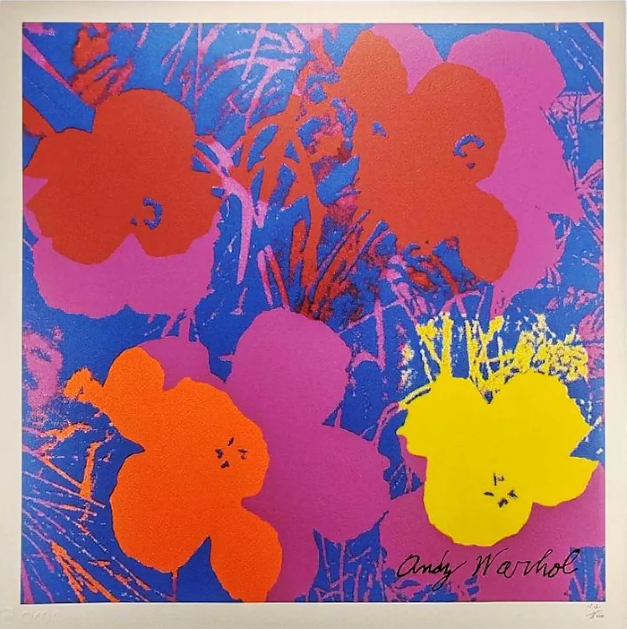Flowers, litografia di Andy Warhol, anni '80 5