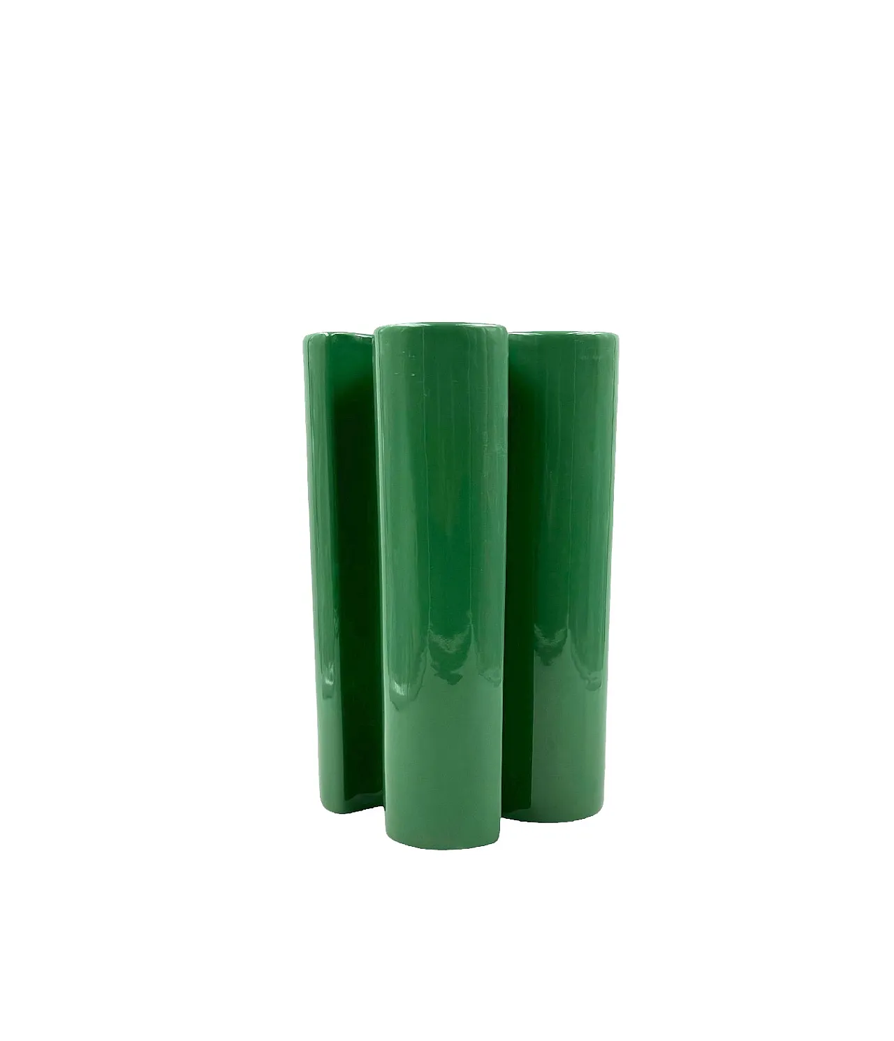 Vaso in ceramica verde di Franco Bettonica per Gabbianelli, anni '70 9