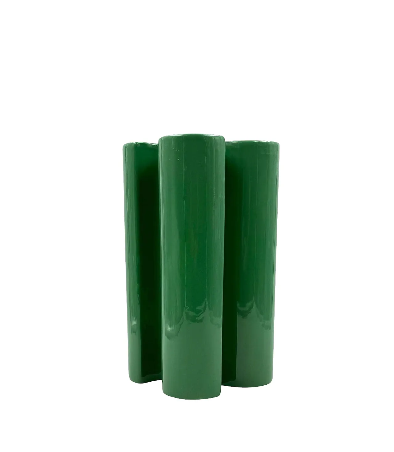 Vaso in ceramica verde di Franco Bettonica per Gabbianelli, anni '70 10