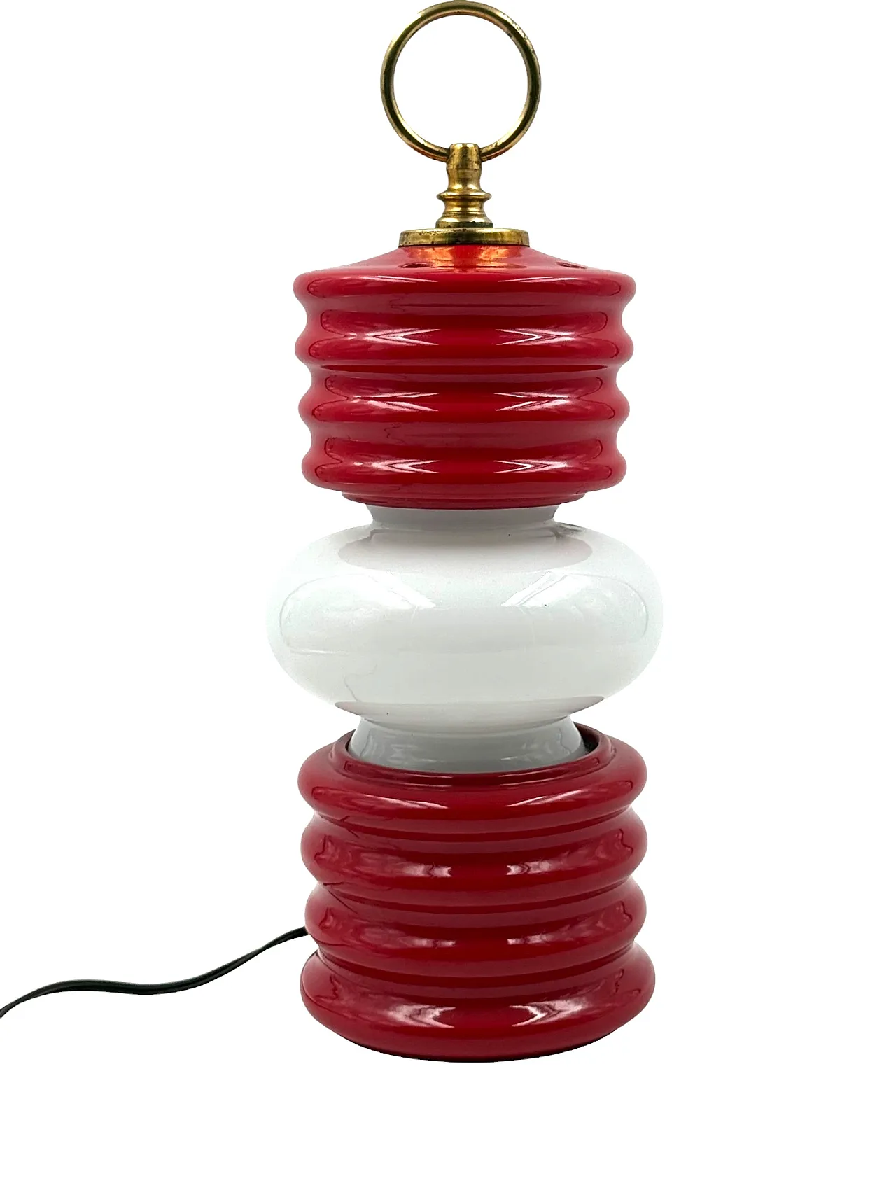 Space Age Lantern-Shaped Table Lamp, Florentine ceramics, 1970s 4