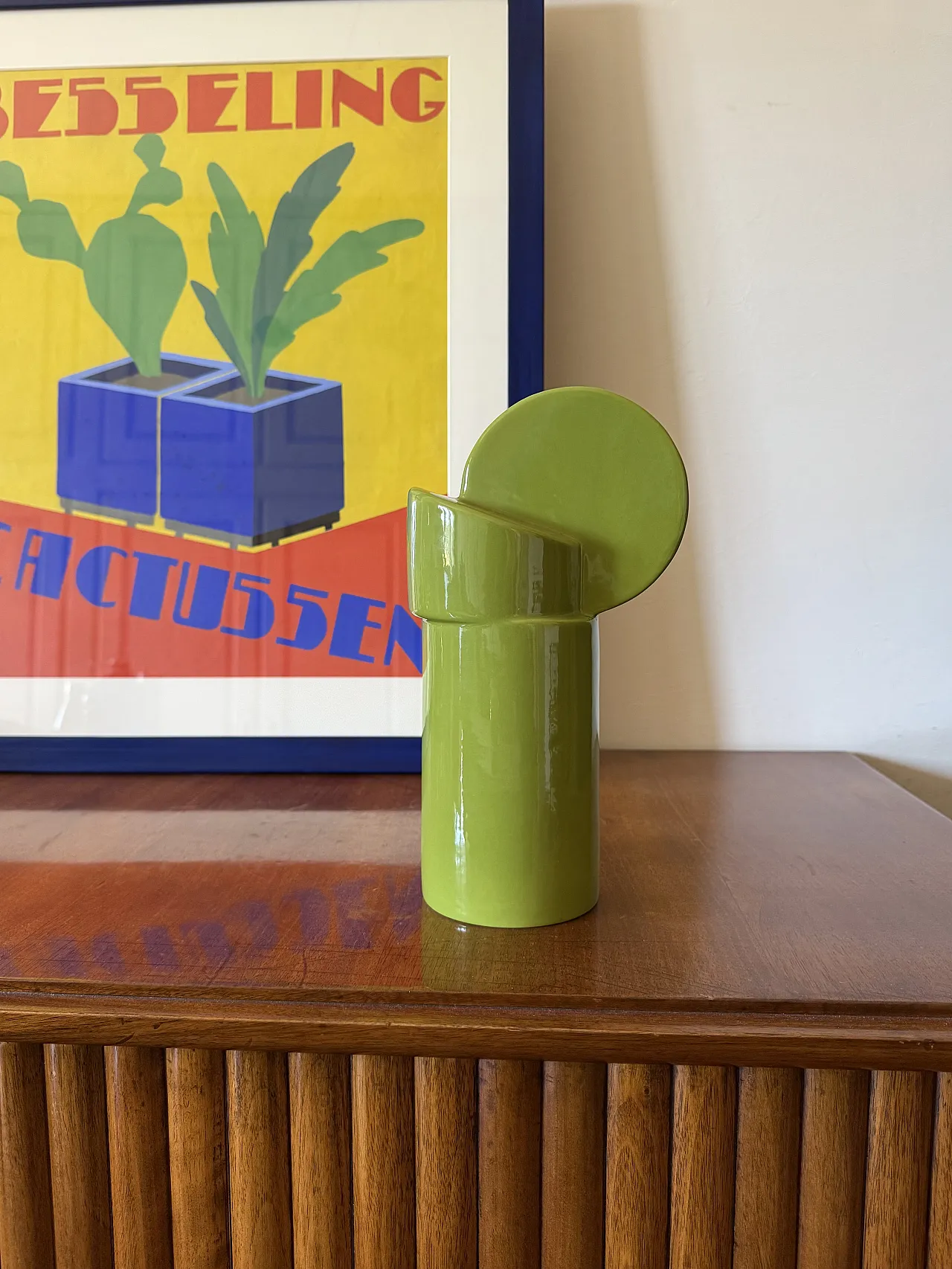 Space Age Green Ceramic Vase, Pietro Arosio, Parravicini, 60s 2