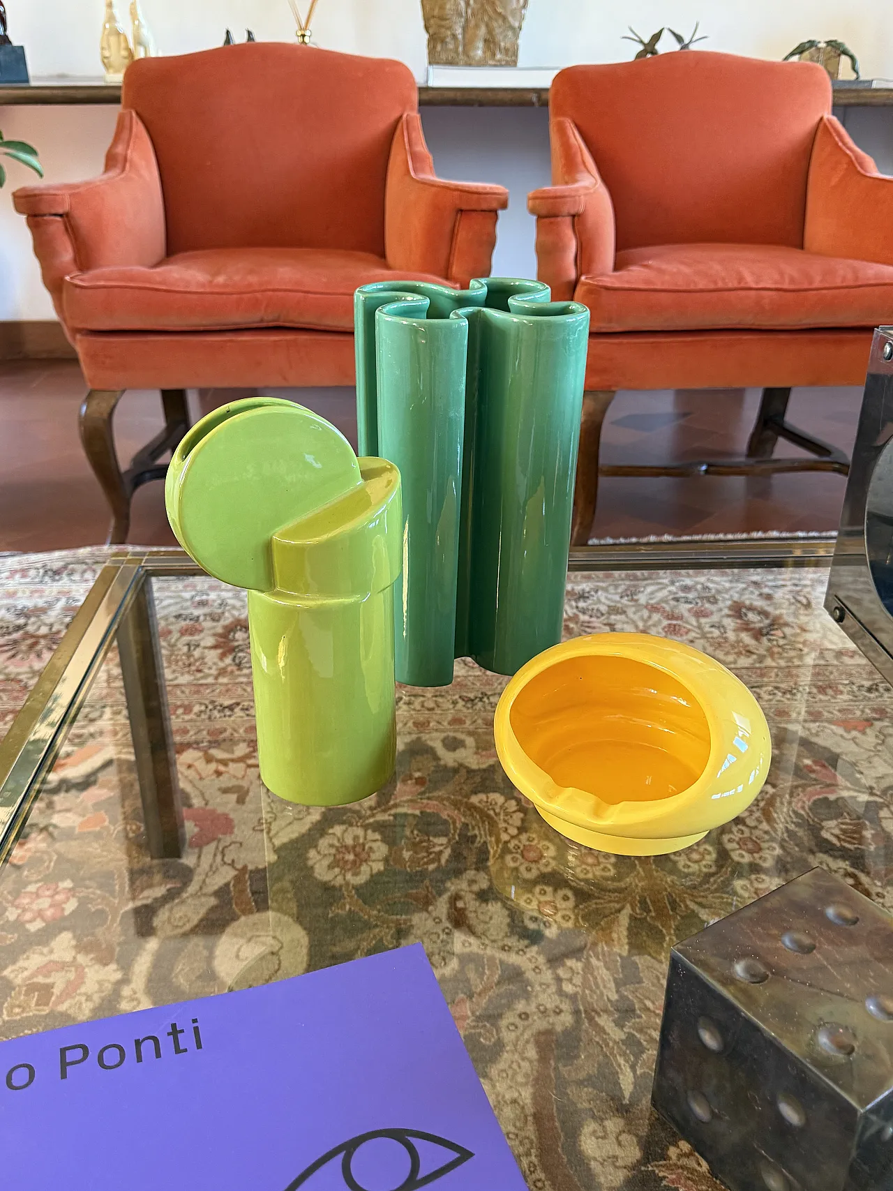 Space Age Green Ceramic Vase, Pietro Arosio, Parravicini, 60s 5