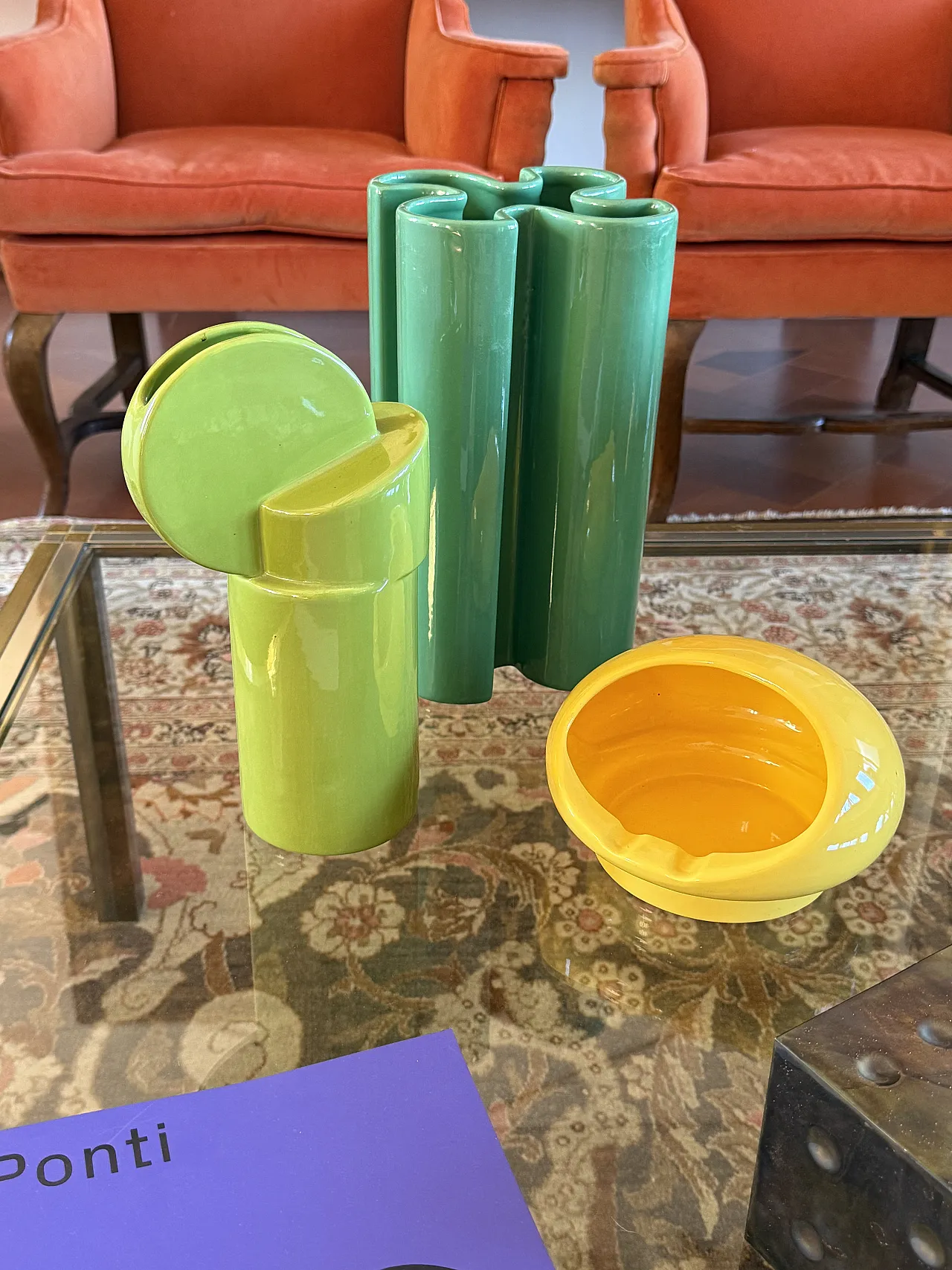 Space Age Green Ceramic Vase, Pietro Arosio, Parravicini, 60s 6