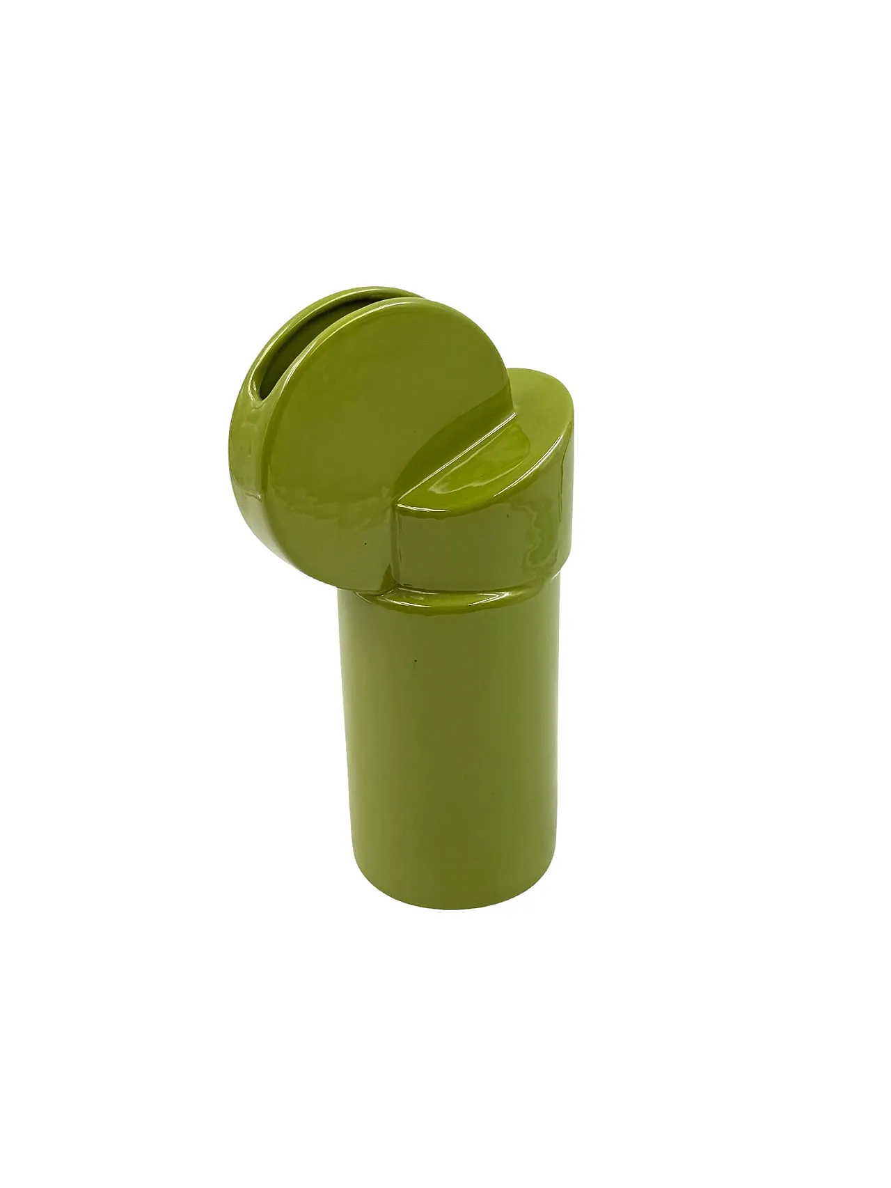 Space Age Green Ceramic Vase, Pietro Arosio, Parravicini, 60s 8
