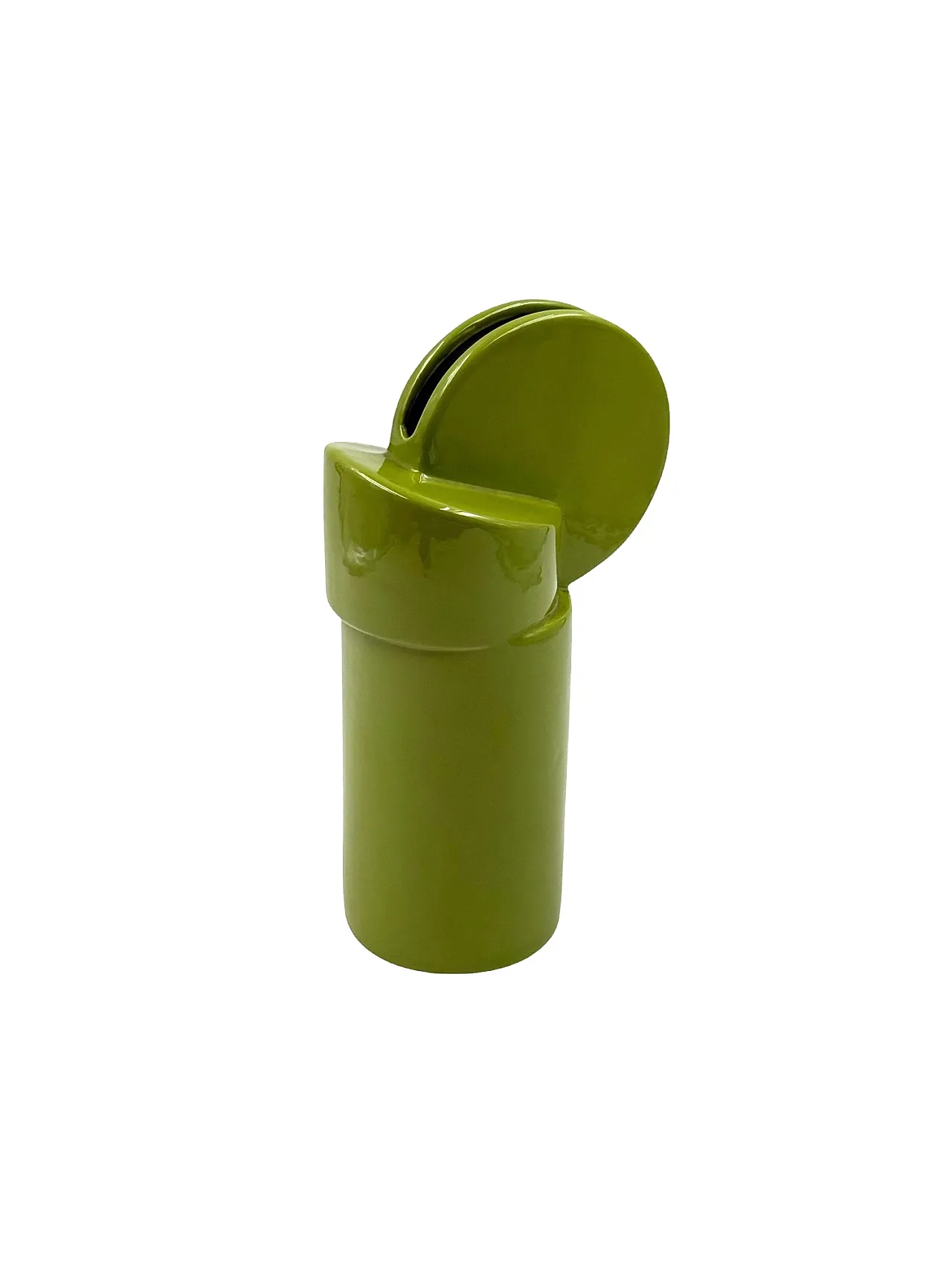 Space Age Green Ceramic Vase, Pietro Arosio, Parravicini, 60s 15