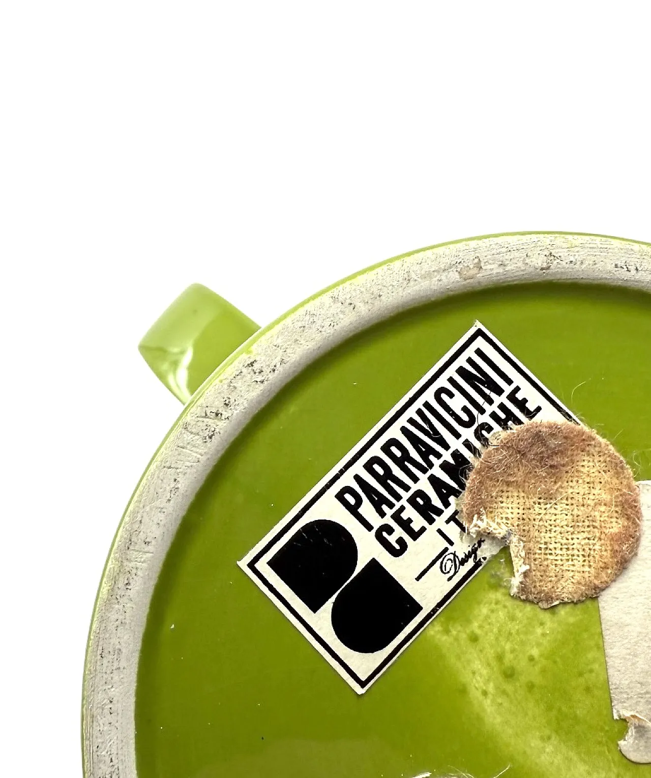 Space Age Green Ceramic Vase, Pietro Arosio, Parravicini, 60s 16