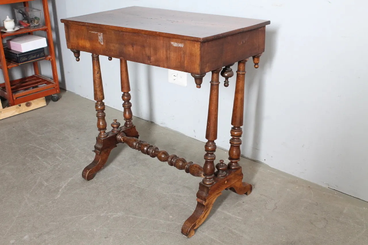 Tavolino scrittoio Carlo X noce e acero intarsiato, 1830 10