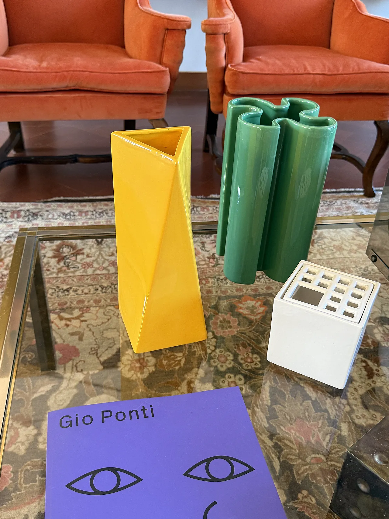 Vaso giallo Space Age, Pietro Arosio, Parravicini Italia, anni '70 3