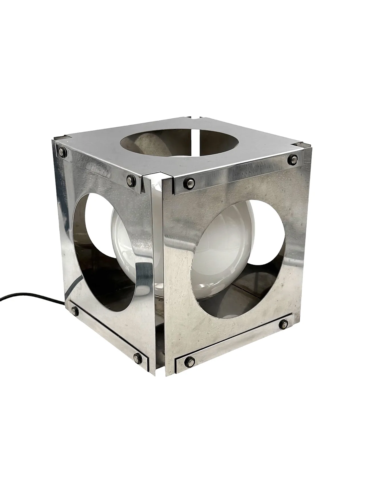 Space Age Cubic Table Lamp, Italy 1970s 7