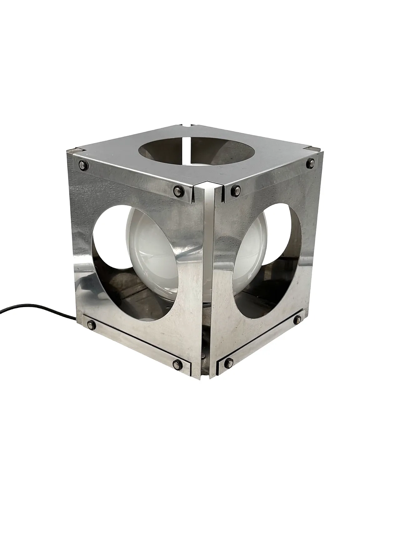 Space Age Cubic Table Lamp, Italy 1970s 9