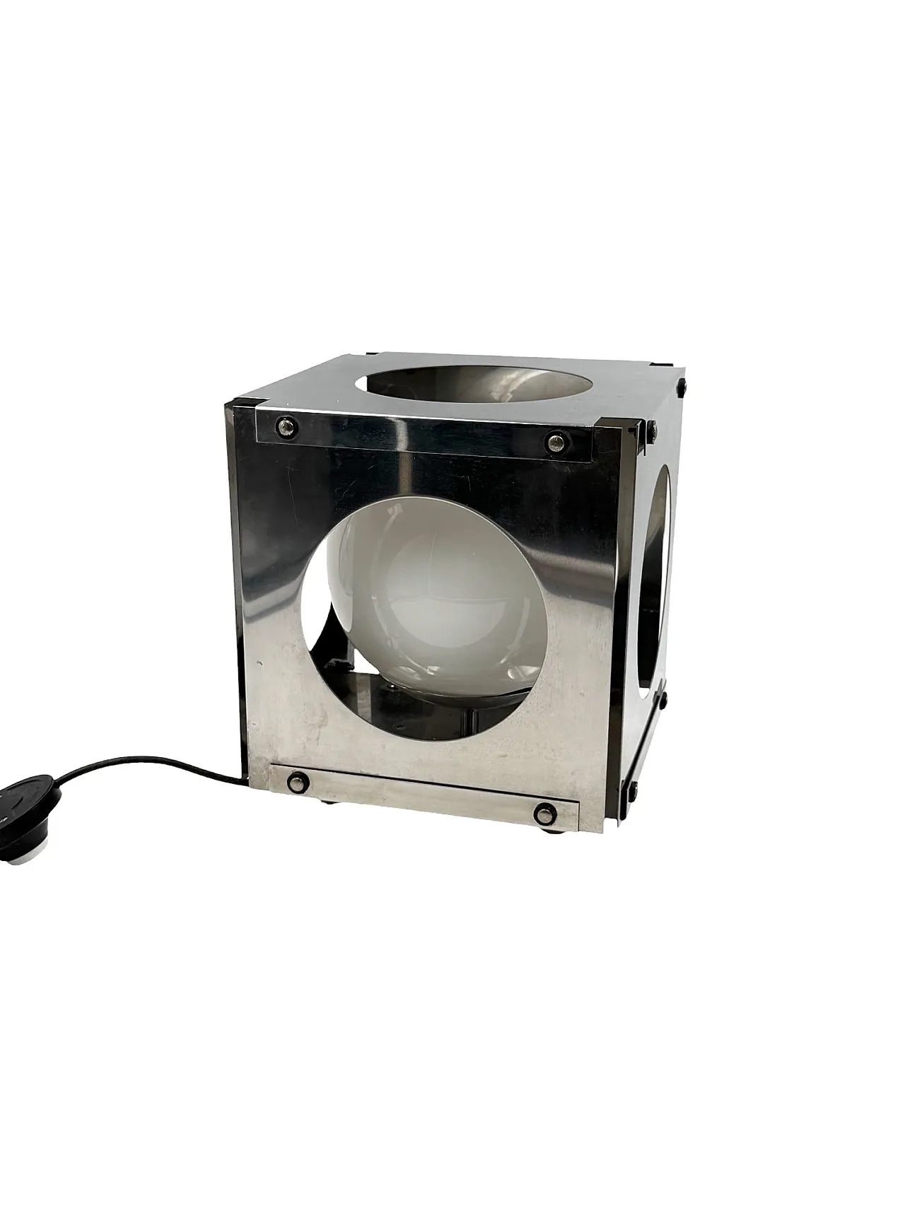 Space Age Cubic Table Lamp, Italy 1970s 11