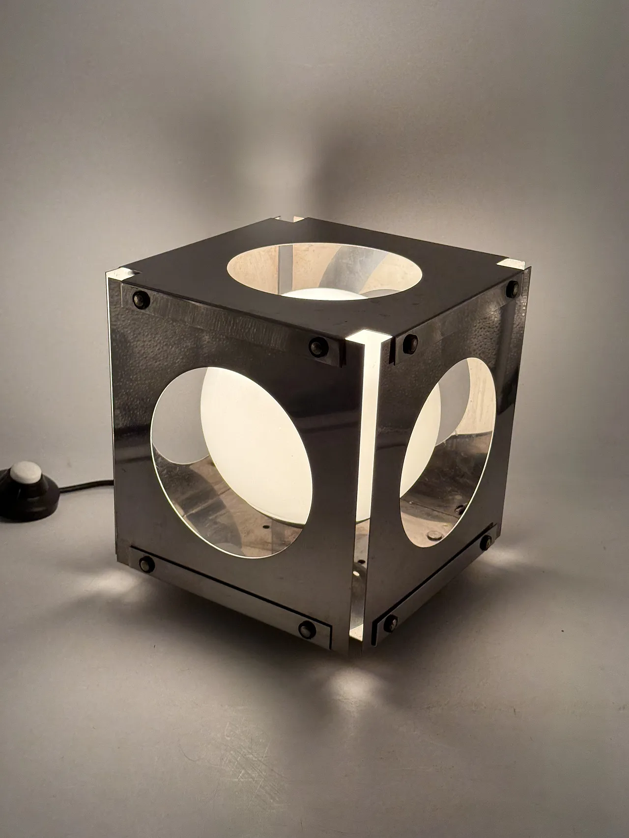 Space Age Cubic Table Lamp, Italy 1970s 14