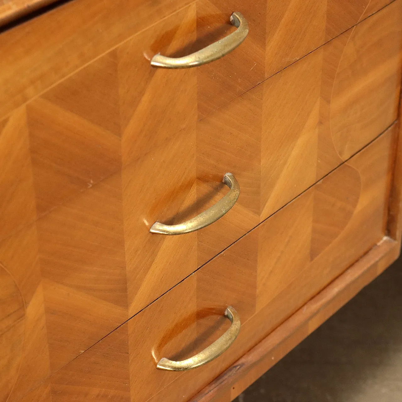 Walnut veneered wood dresser with mirror, 1960s 6