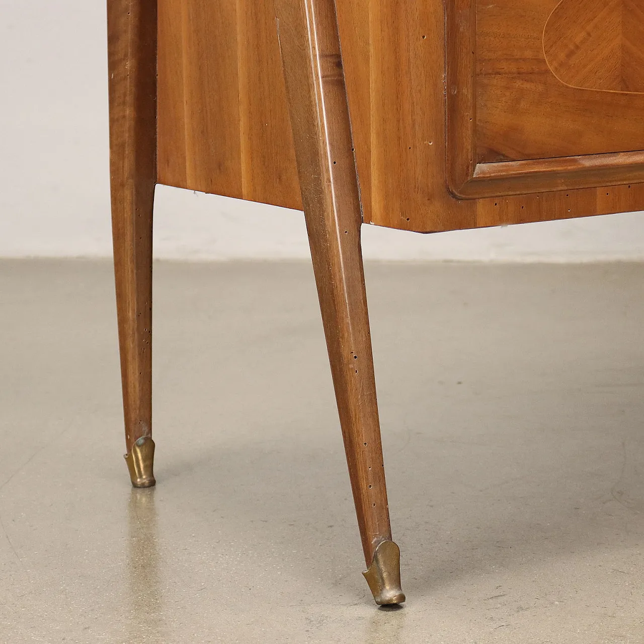 Walnut veneered wood dresser with mirror, 1960s 7