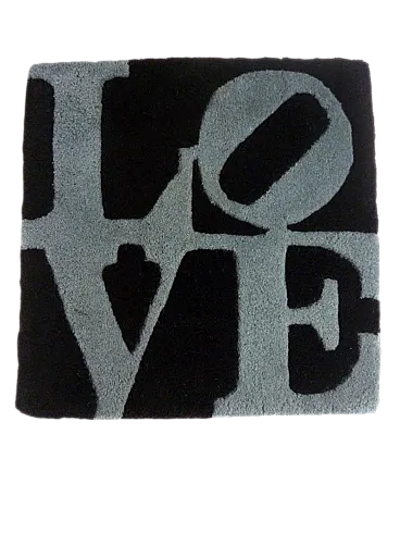 Tappeto Love in lana di Robert Indiana per Galerie F, anni 2000