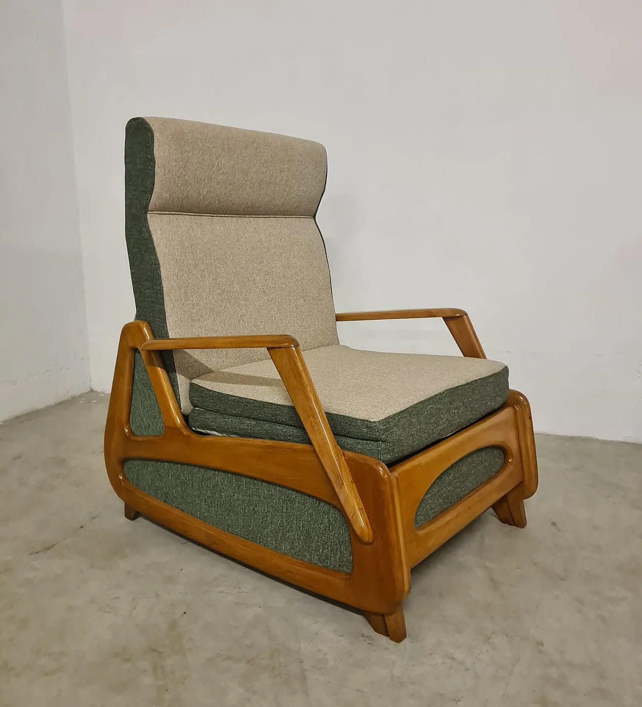 Pair of the French manufacturing armchairs 1950s 3