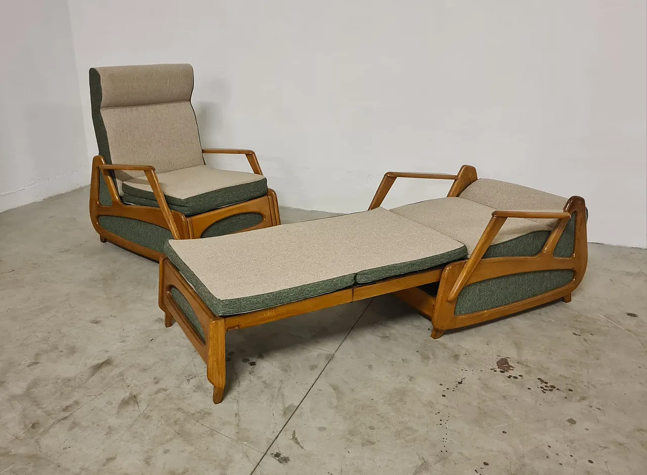 Pair of the French manufacturing armchairs 1950s 6