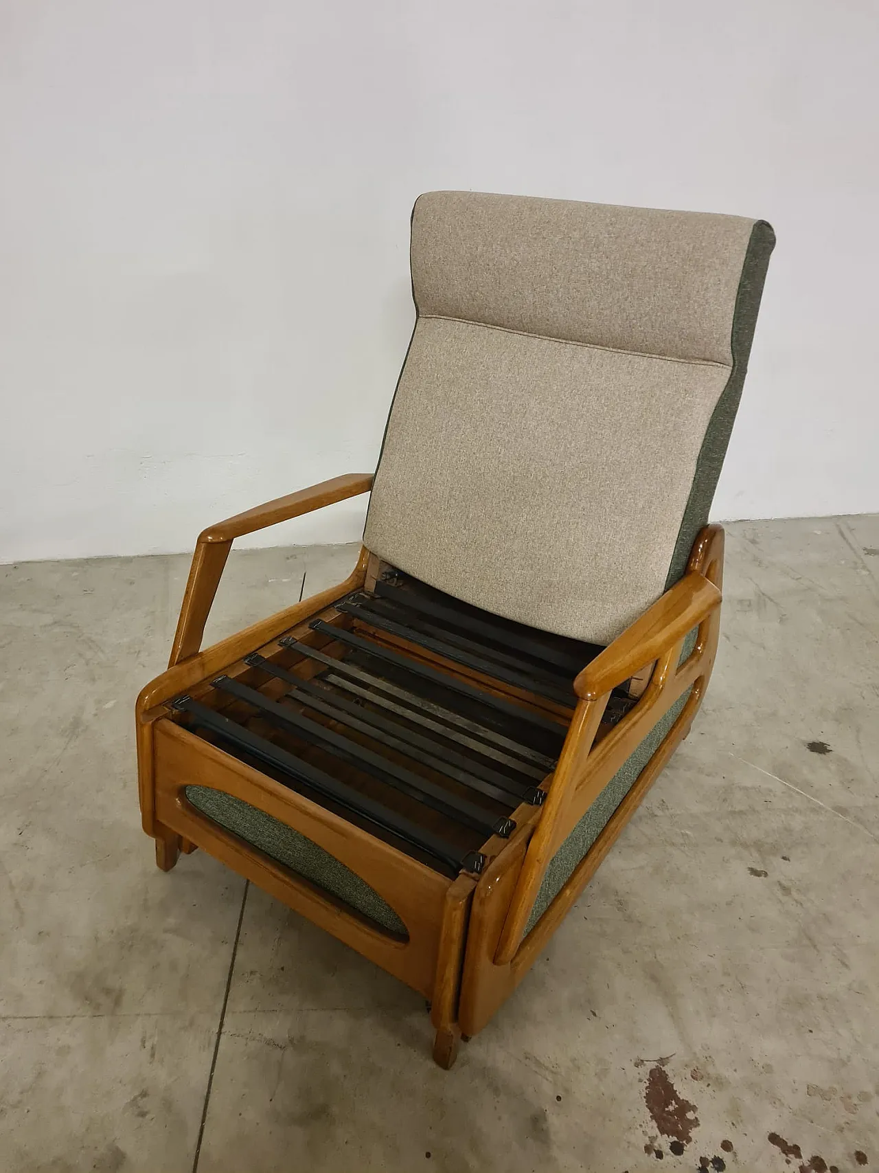 Pair of the French manufacturing armchairs 1950s 12