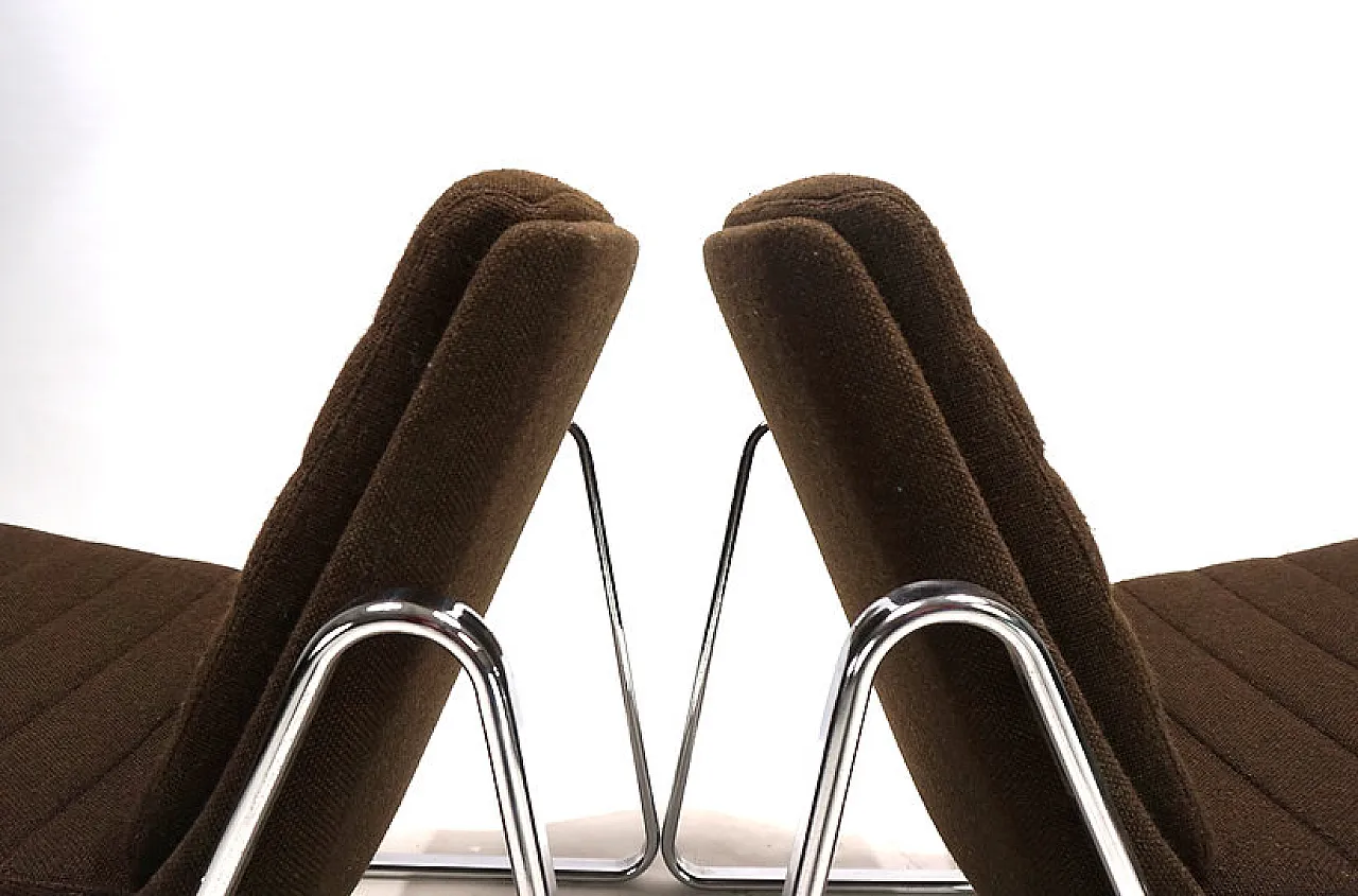 Coppia di sedie lounge cromate di Drabert di Gerd Lange, anni '70 5