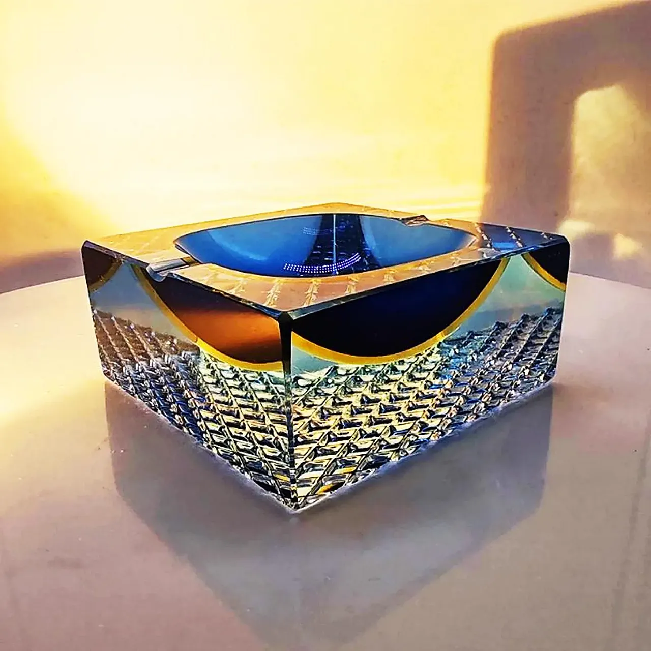 Posacenere in vetro di Murano di Flavio Poli per Seguso, anni '60 3