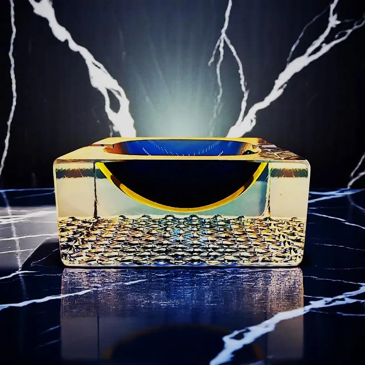 Posacenere in vetro di Murano di Flavio Poli per Seguso, anni '60 11