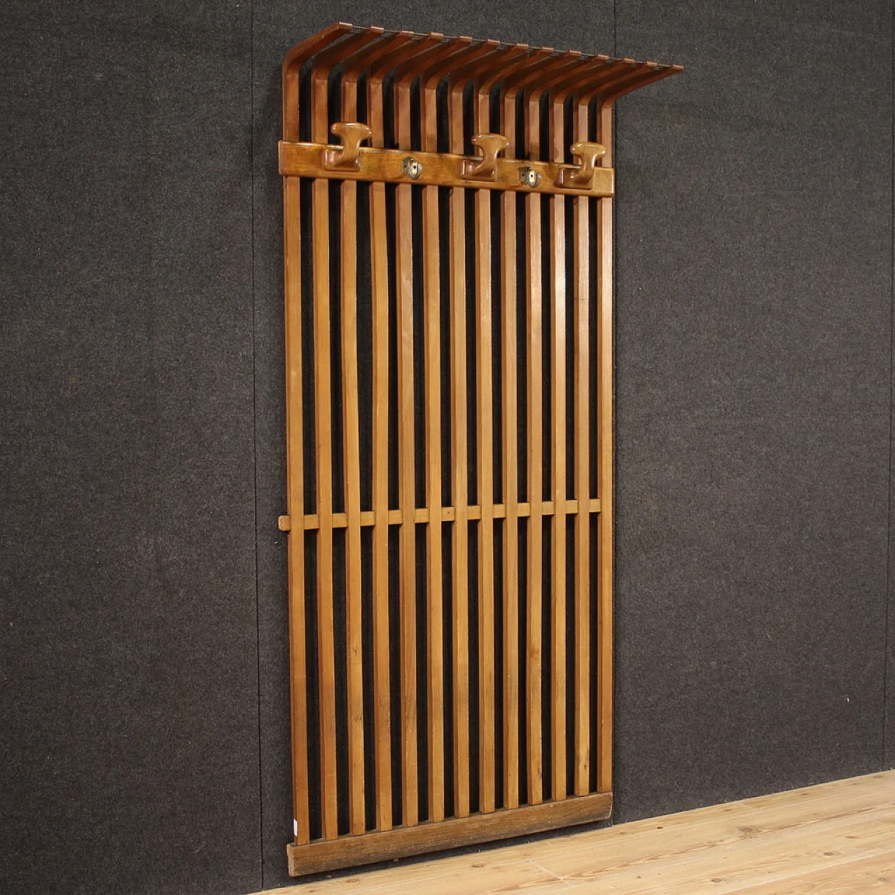 Appendiabiti da muro a stecche design anni '60 1