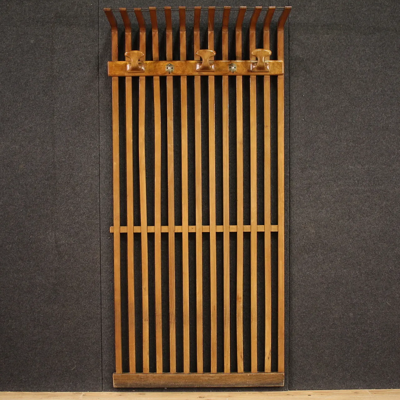 Appendiabiti da muro a stecche design anni '60 3