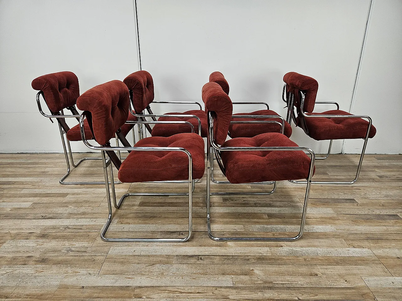 6 sedie da pranzo Tucroma di Guido Faleschini per i 4 Mariani, 1970 2