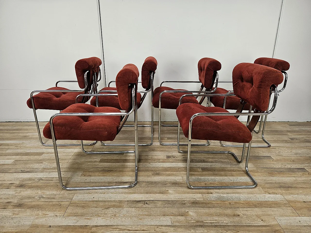 6 sedie da pranzo Tucroma di Guido Faleschini per i 4 Mariani, 1970 4