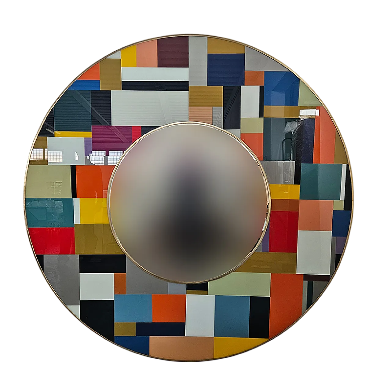 Specchiera tonda in vetro, anni '90 6