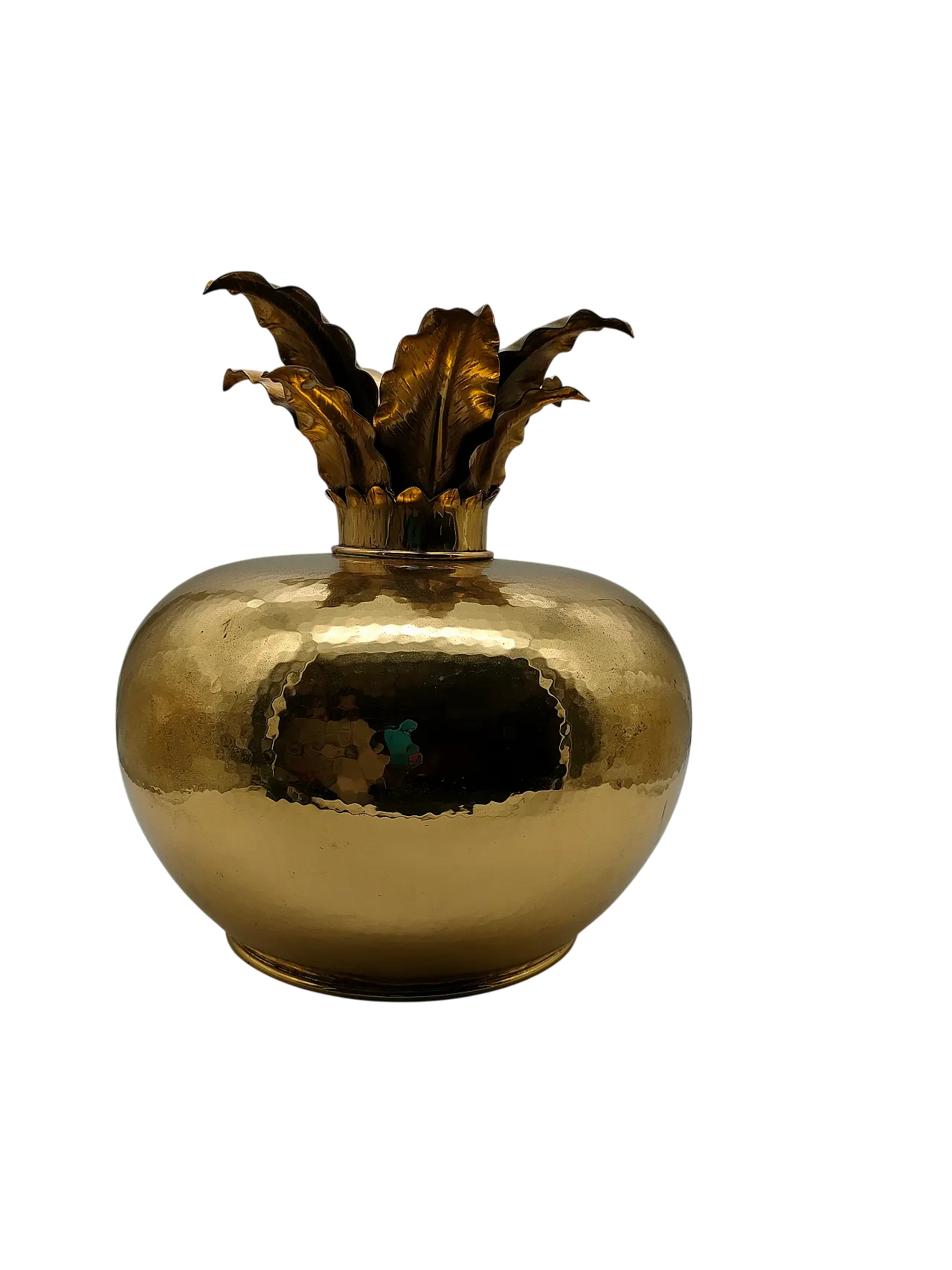 Vaso ottone by Tommaso Barbi, anni '70 13