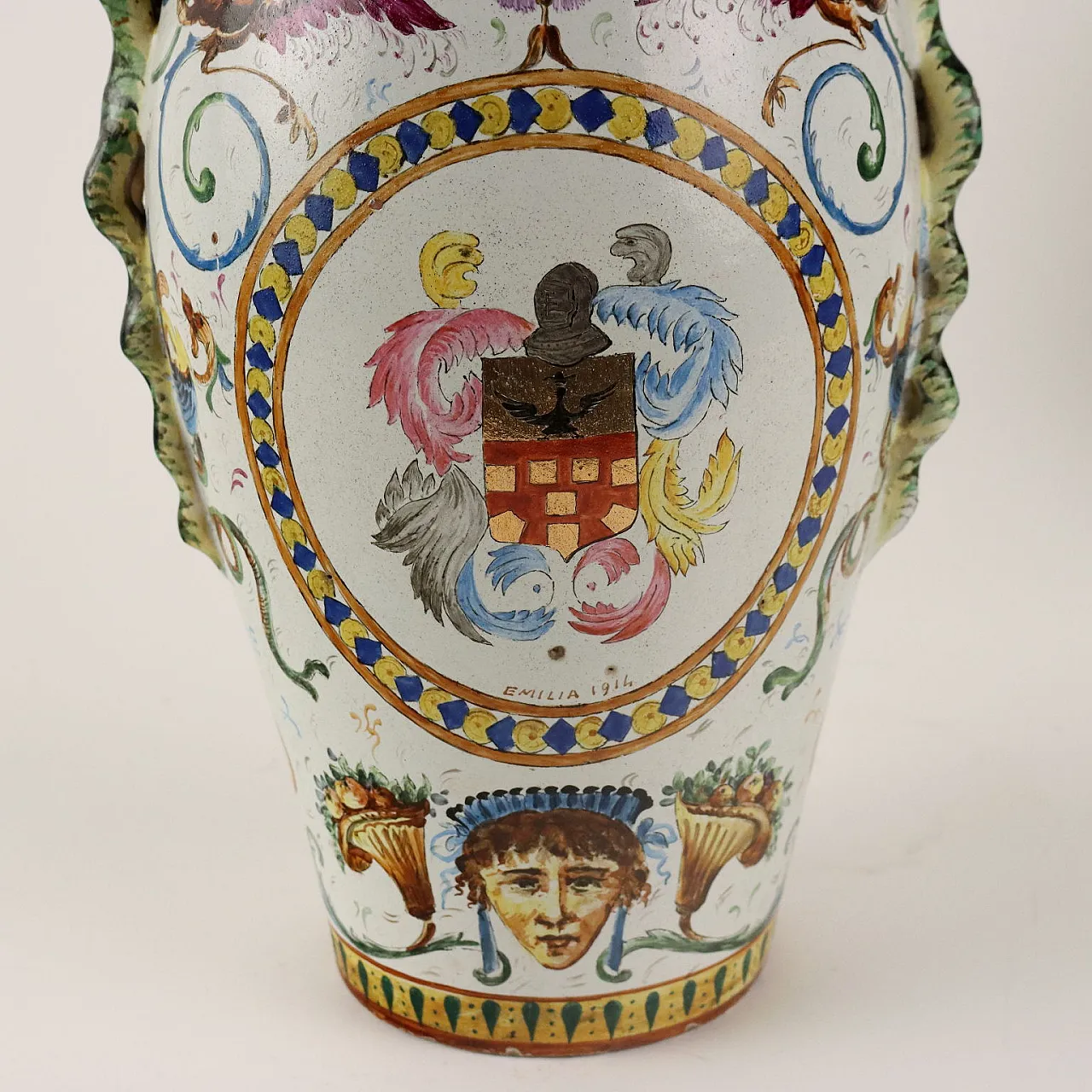 Coppia di vasi in maiolica di Manifattura Toscana, '900 8