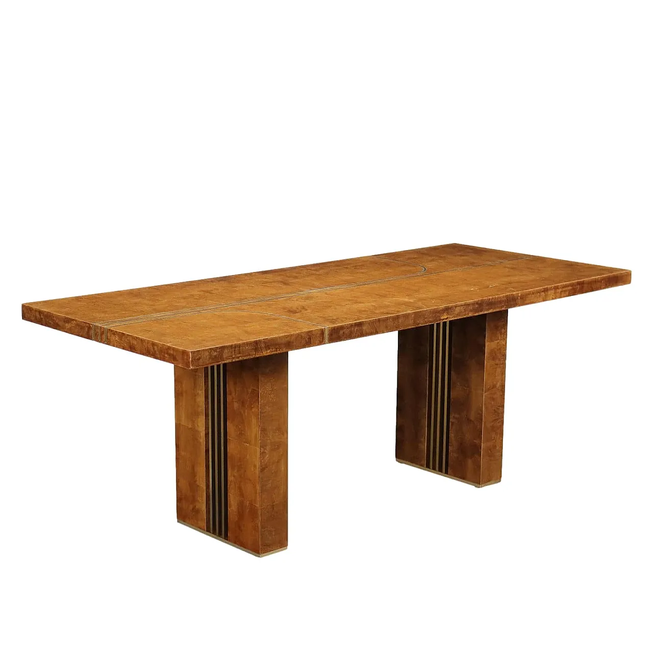 Table veneered in tuia burl, 1980s 1