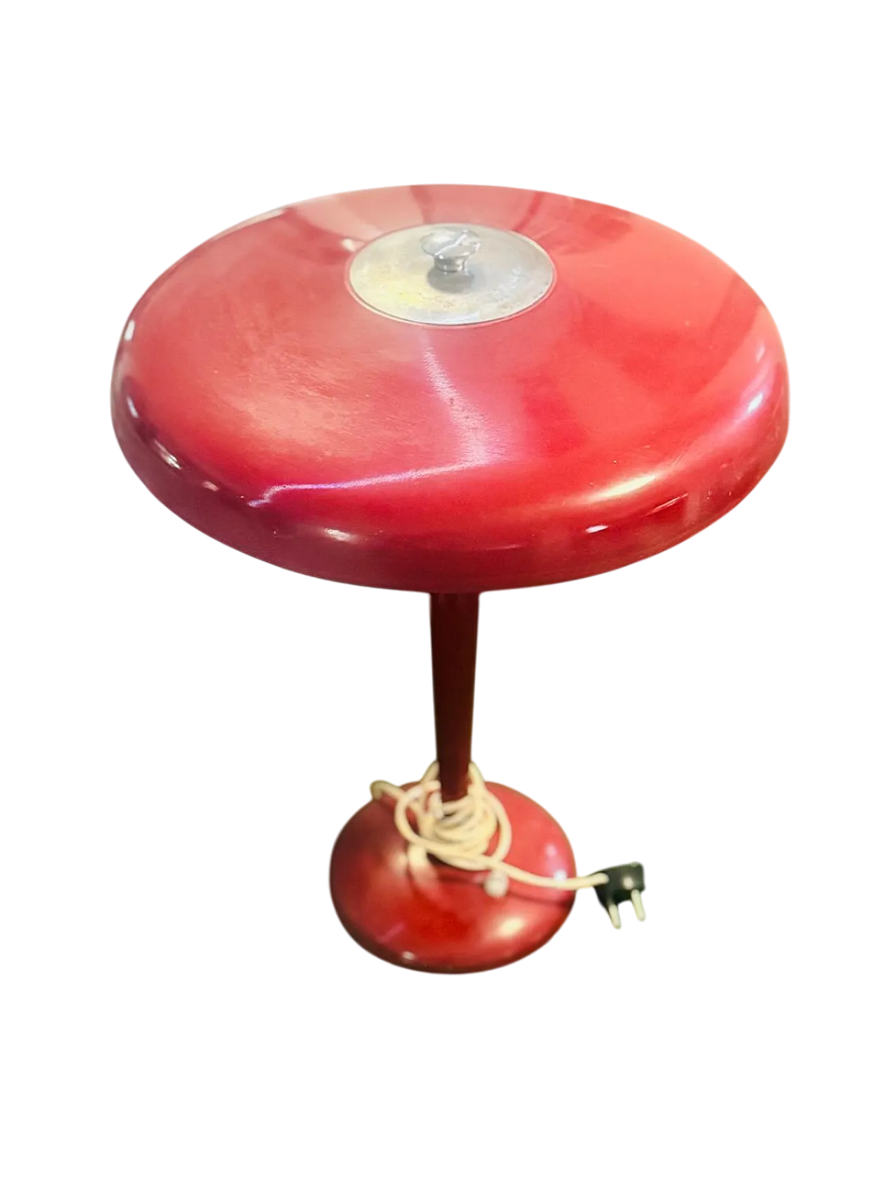Red Ministerial mushroom lamp, 1950s 8