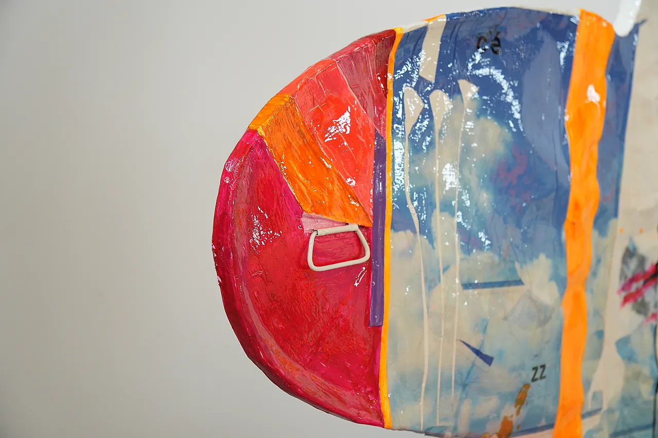 Pair of Guido Coletti Sculptural Modular Chairs (2010) – Hand-Painted 3